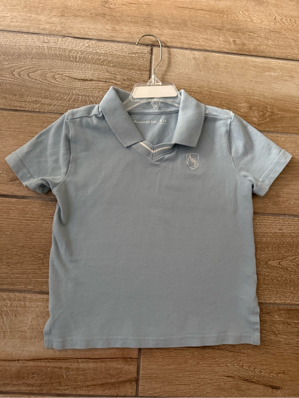abercrombie kids Light Blue Polo with Chest Crest